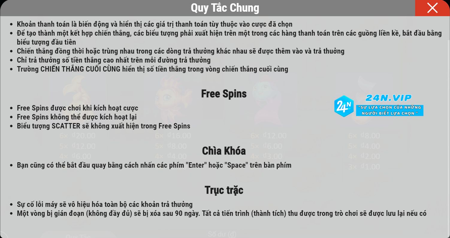 Quy Tắc Chung Nhà cái 24N